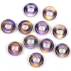 Contas Circulares de 10mm, Pulseiras Coloridas de Vidro, Colares DIY de Aparência Sofisticada, Chaveiros, Contas Soltas, Acessórios para Joias