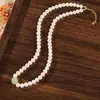 Colar de Pérolas de Jade Hetian Mingtai Jewelry, uma Corrente de Pescoço de Luxo Leve, um Presente de Aniversário para um Amigo Próximo