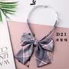 Cuello JK Lazo a Cuadros Uniforme para Foto de Graduación Estilo Universitario Japonés para Mujer Mariposa Decorativa Falda a Cuadros Mismo Cuadro Pequeño