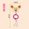 Brinquedo para pet anel de morder para cachorro brinquedo de limpeza dental TPR brinquedo com som brinquedo de morder para cachorro boneca de limpeza dental