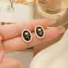 Pendientes de lujo ligeros de alta calidad con diseño retro francés, con gotas de aceite, estilo Hong Kong, con flores y perlas que combinan con todo, joyería al por mayor