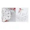 Tarjetas de felicitación de boda caladas transfronterizas, invitaciones de boda blancas, invitaciones de boda estilo europeo con encaje, disponibles directamente de la fábrica