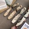 Zapatos Planos Cuadrados Retro de Primavera para Mujer, Boca Baja, Versátiles de Nuevo Estilo Hada, Zapatos Mary Jane de Correa Única 2026