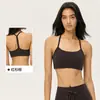 Sujetador deportivo de Lycra Double 6 para mujer, con copas fijas, escote cuadrado, diseño sexy de espalda abierta y espalda en forma de Y para yoga y fitness