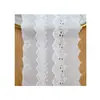 Encaje Bordado con Hilo de Algodón y Tejido de Algodón, Productos de Bordado Perforado Solubles en Agua, Accesorios de Adorno de Encaje Peinado para Dobladillo de Vestido Infantil
