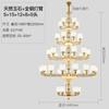 Lustre de cobre completo novo estilo chinês villa oco sala de estar farol oco edifício edifício médio lâmpadas de jade natural