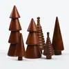 Árvore de Natal de Madeira Personalizada DIY Criativa Colorida Árvore de Natal Decoração de Casa Artesanato de Madeira Enfeites