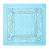 Lenço quadrado de algodão com estampa de flor de caju 54cm Transfronteiriço Bandana para esportes ao ar livre hip hop moderno Lenço de cabeça para andar