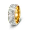 Anillos de Acero de Titanio Europeos y Americanos Incrustados con Diamantes de Amazon, Anillos de Moda Sencillos para Pareja, Joyería, Accesorios de Acero Inoxidable Más Vendidos