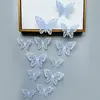 Decoración de mariposa de papel con simulación tridimensional 3D, accesorios de joyería de mariposa hueca tridimensional con textura metálica, pegatinas de pared para el hogar al por mayor
