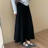 Falda plisada de cintura alta, adelgazante, gruesa, de pierna ancha y acampanada para mujer, novedad de invierno 2026, estilo coreano casual, falda plisada tipo paraguas, moderna