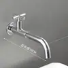 Grifo de Baño de Cobre Empotrado Estilo Ins Negro de 4 Puntos Extendido para Trapeador de Piscina Fría Única Cuenca de Baño Antiguo A prueba de Salpicaduras