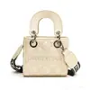 Bolsa Infantil Estilo Nuevo Otoño e Invierno Estilo Pequeño Fragante Bolso de Mano Acolchado para Niñas Bolso Cruzado con Correa Ancha para el Hombro Bolso de Labial con Letras