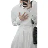 Nova Moda de Primavera Designer de Alta Qualidade Simples Conjunto de Camisa Casual Solto Alta Qualidade Camisa Calça