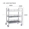 Carro de tratamiento engrosado, mesa de instrumentos de acero inoxidable, carrito de belleza para enfermeras, estante de almacenamiento para cirugía de enfermería, carrito para cambiar apósitos
