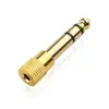 Enchufe Chapado en Oro de 6.5 a 3.5 mm 6.35 mm Adecuado para Piano Eléctrico Piano Digital Cabezal de Batería Adaptador de Enchufe de Audio para Auriculares