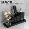 Juego de Lavabo para Baño Taza para Enjuague Bucal Familiar Taza para Cepillo de Dientes Patrón de Mármol para Pareja Suministros de Baño Simples de Lujo Ligero