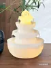 Fuente de Agua de Bola de Cristal con Bolas Giratorias, Adorno de Agua Corriente, Fuente de Agua Circulante Pequeña, Regalo de Inauguración de Lujo Ligero