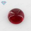 Huagang Gema Redonda Base Plana Llana Vidrio Rojo Grande Piedra Nudista Gema Sintética Curvada Reloj Imitación Diamante Venta al Por Mayor