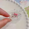 Estrela Glitter Fino Olho Sanrio Cordão de Celular Elástico de Cabelo Kt Gato Fofo Doce Menina Coração Desenho Animado Acessório de Cabeça Elástico de Cabelo