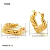 Brincos Atacadistas Transfronteiriços de Aço Titânio, Brincos para Mulheres, High-End, Simples, Banhados a Ouro 18K, Brincos que Não Desbotam, Retrô Europeu e Americano