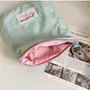 Bolsa Pequeña de Almacenamiento Color Block Macarrón de Alto Valor Portátil con Cremallera Bolsa de Maquillaje Exportación Exterior para Lápiz Labial Cosméticos Bolsa de Mano