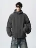 Chaqueta de algodón con capucha de alta gama para hombre, chaqueta abrigo de trabajo casual americano de moda para exteriores, diseño holgado