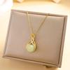 Collar retro verde con diseño de bolso Fuzhu Fufu para mujer, elegante, ligero y de lujo, con un diseño de nicho que combina con todo, accesorios muy populares.
