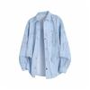 Camisa Tie-Dye de Manga Longa 2025 Estilo Japonês Estilo Hong Kong Ins Camisa Solta Meninos Primavera e Outono Tendência Versátil Casual Camisa Longa