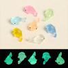 Resina animal pequeño tridimensional luminoso mixto conejo oceánico cachorro micropaisaje creativo escritorio pequeños adornos venta al por mayor