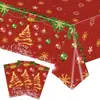 Nuevo Mantel Temático Fiesta de Navidad Rojo Papá Noel Alce Decoración Festiva Infantil Mantel Desechable