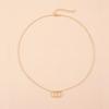 Collar de cadena con tres anillos circulares clásicos de Amazon, estilo europeo y americano, para mujer