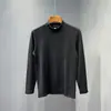 Nova Coleção Outono/Inverno 2026 Camiseta Branca Slim Fit de Manga Curta para Jovens, Camiseta Básica Preta Lisa de Gola Alta com Alta Elasticidade