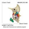 Broche de Pájaro de Aleación Esmaltada de Moda de Lujo Ligero Elegante y Único Broche de Pájaro con Pedrería Accesorio de Ropa: BR5781