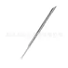Empujador de Acero Estilo Ruso de Doble Punta para Eliminar Piel Muerta y Cutículas, Herramienta Circular Biselada de Doble Propósito para Remover Uñas, Set de Herramientas para Manicura