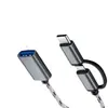 Adaptador OTG tipo C Android 2 em 1 adequado para celular Huawei Xiaomi Apple para conectar pen drive mouse