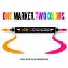 Marcadores acrílicos de dos colores y doble punta, 24 piezas, 48 colores, pinceles suaves a base de agua para pintar y colorear, bolígrafos de pintura para manualidades DIY