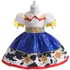 Vestido de actuación infantil de Toy Story, cosplay de Tracy, vestido de solapa con contraste de color