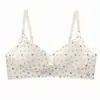 Sutiã Soufflé de Camélia 100A Feminino, Sem Costura Respirável Beleza nas Costas Push-Up para Seios Pequenos Refrescante