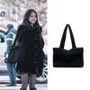 Yeyu/Han Suxi Mismo Estilo Bolso Tote de Nailon Bolso de Algodón Plisado Ligero Simple Gran Capacidad Bolso de Hombro