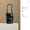 Bolsa de almacenamiento para juego de té de algodón tejido, bolsa cilíndrica gruesa para viaje, bolsa de ceremonia de té de tamaño grande para maestros de té