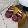 Zapatos Planos de Niña Estilo Coreano con Lazo 2025 Otoño Nuevos Zapatos para Niños Zapatos Planos de Princesa Zapatos de Cuero de Moda con Encaje para Niñas