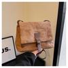 Bolsa Texturizada de Veludo de Pele de Veado Feminina 2024 Nova Casual Fosca Vintage Tote Bag Personalizada Versátil Bolsa de Ombro Transversal
