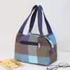Mãe Sogra Bolsa de Mão Oxford Pequena Bolsa de Pano Grande Capacidade Bolsa de Almoço Vovó Avó Passeio Bolsa com Três Puxadores