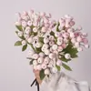 Frutas Simuladas Frutas Silvestres Decoração de Árvore de Natal Galhos Secos Material para Buquê Amarrado à Mão Mirtilos Foscos Adereços para Fotos