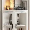 Gabinete de esquina, estante de esquina para sala de estar, gabinete de almacenamiento triangular de esquina de 90 grados integrado para montar en la pared, estantería de múltiples niveles para dormitorio