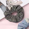 Simples Ins Algodão e Linho Listrado Intestino Grosso Anel de Cabelo Feminino Elegante Laço de Cabelo Faixa de Borracha Sentido Bola Cabeça Flor Cabeça Corda