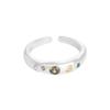910 Estilo K Ins Nicho Diseño de Lujo Accesible Geométrico Versátil Anillo de Circonias Micro-Pavé Plata Esterlina S925 Femenino Textura