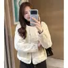 Jaqueta Padded Acolchoada de Veludo Dourado para Mulheres 26 Inverno Novo Estilo Coreano Popular Petite Versátil Jaqueta Top Tendência
