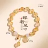 Joia de pulseira de cristal de torre amarela de alta qualidade, cristal de morango, ágata, moda feminina, atacado
